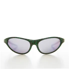 90s Metallic Sporty Wrap Around Sunglasses - Nexus