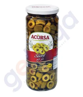 ACORSA OLIVES GREEN SLICED JAR