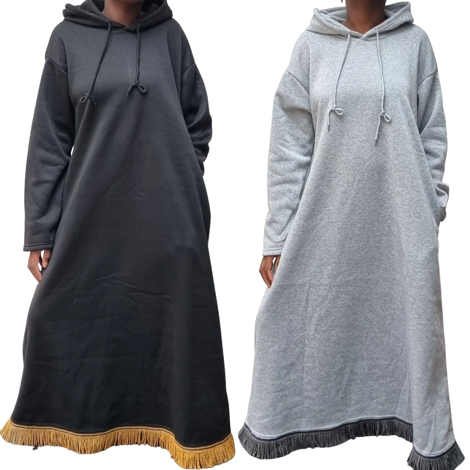 ALL PRAISES Oversized Hooded Maxi Dress