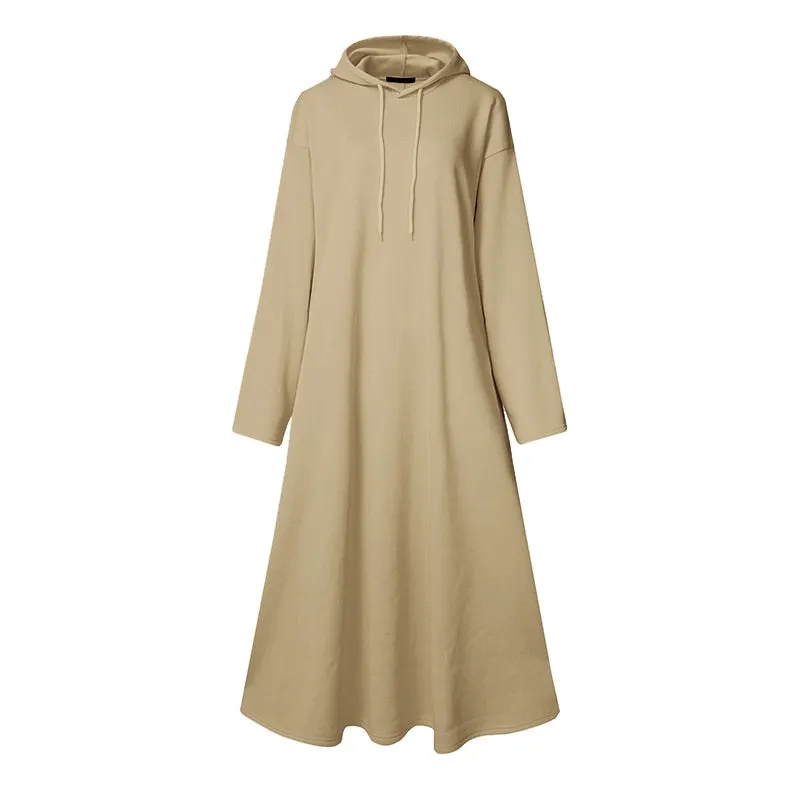 ALL PRAISES Oversized Hooded Maxi Dress