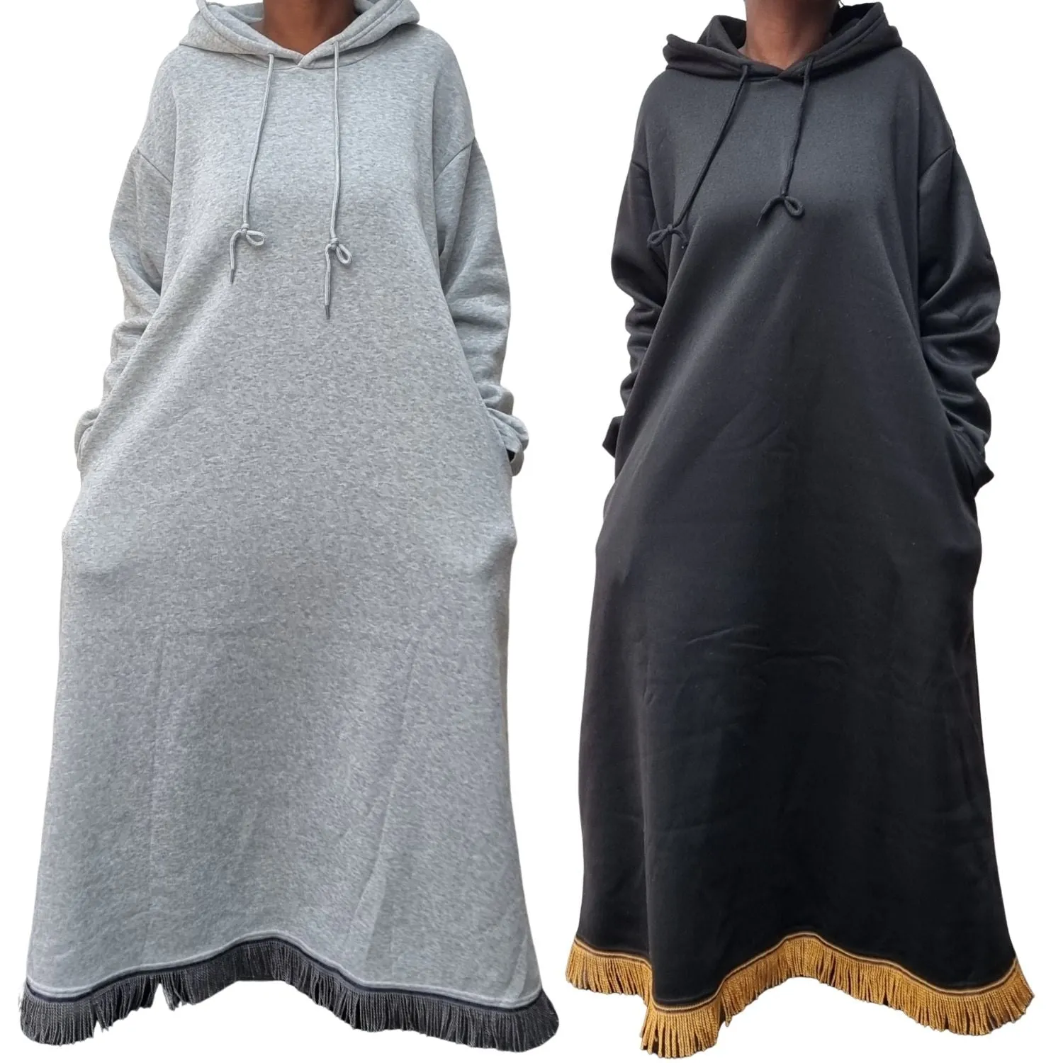 ALL PRAISES Oversized Hooded Maxi Dress