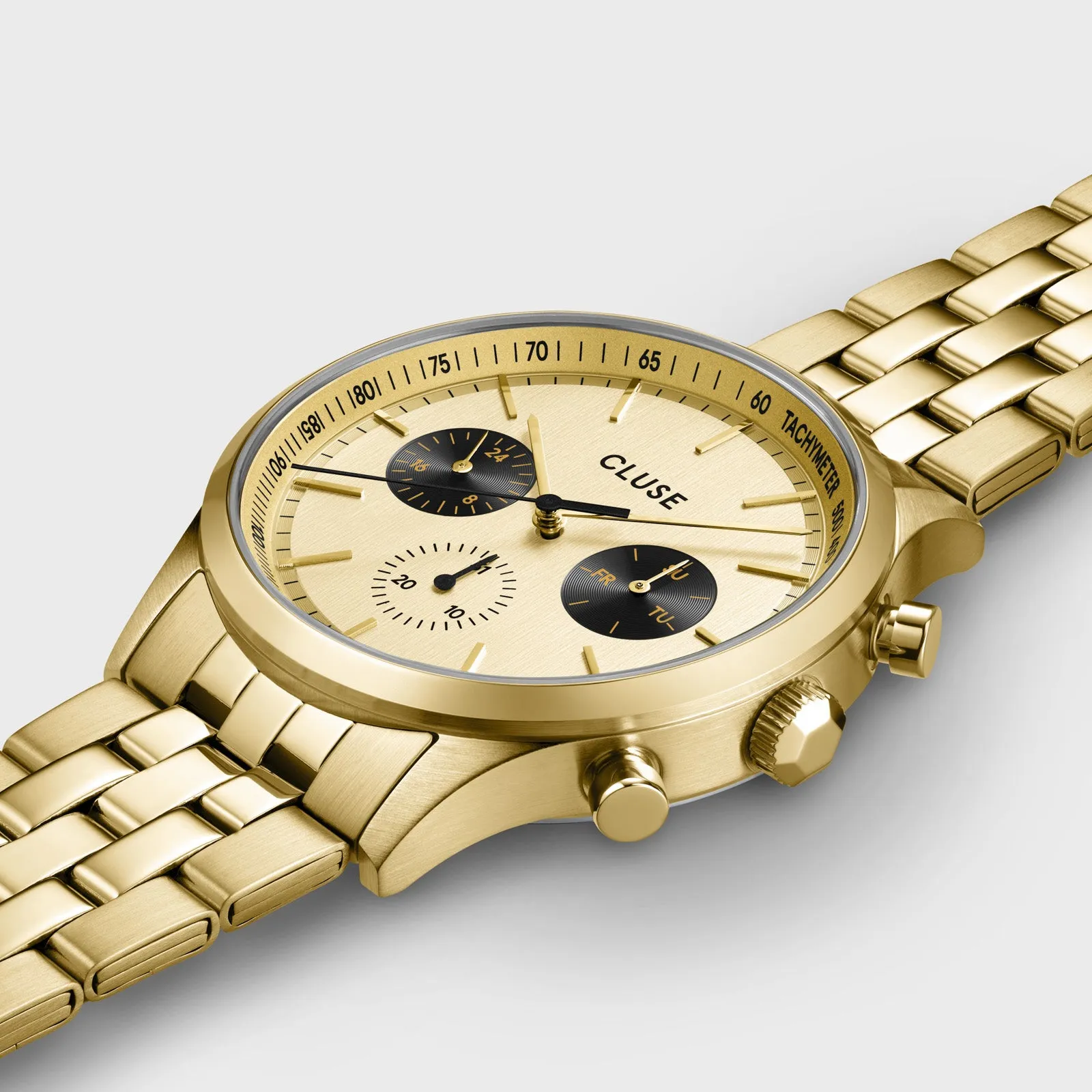 Anthéor Multifunction Watch Steel Full Gold, Gold Colour