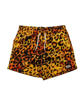 Bather Gold Leopard Swim Trunk