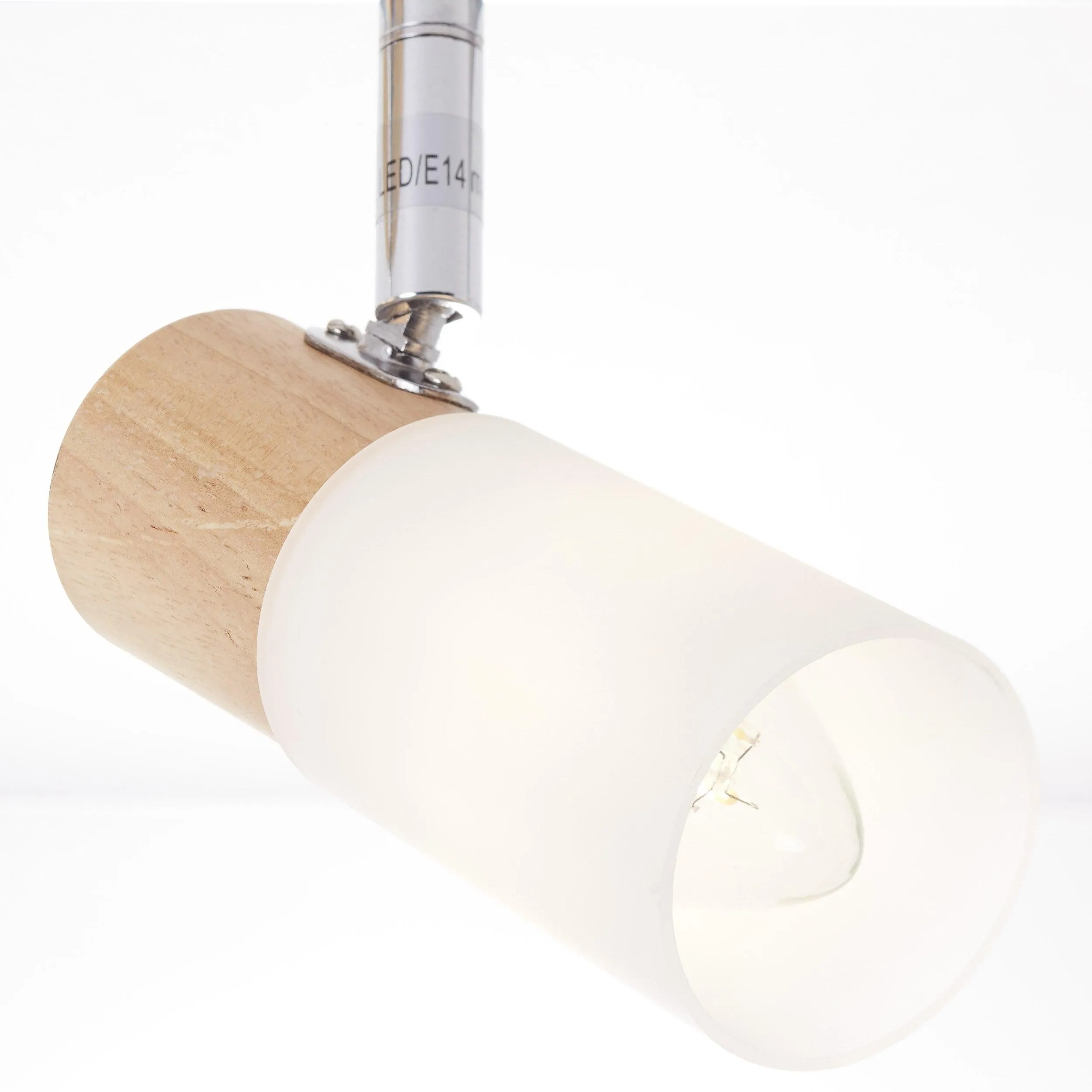 Brilliant 3 Light 10.5W Babsan Round Spotlight - Wood Light & White | 51434/50