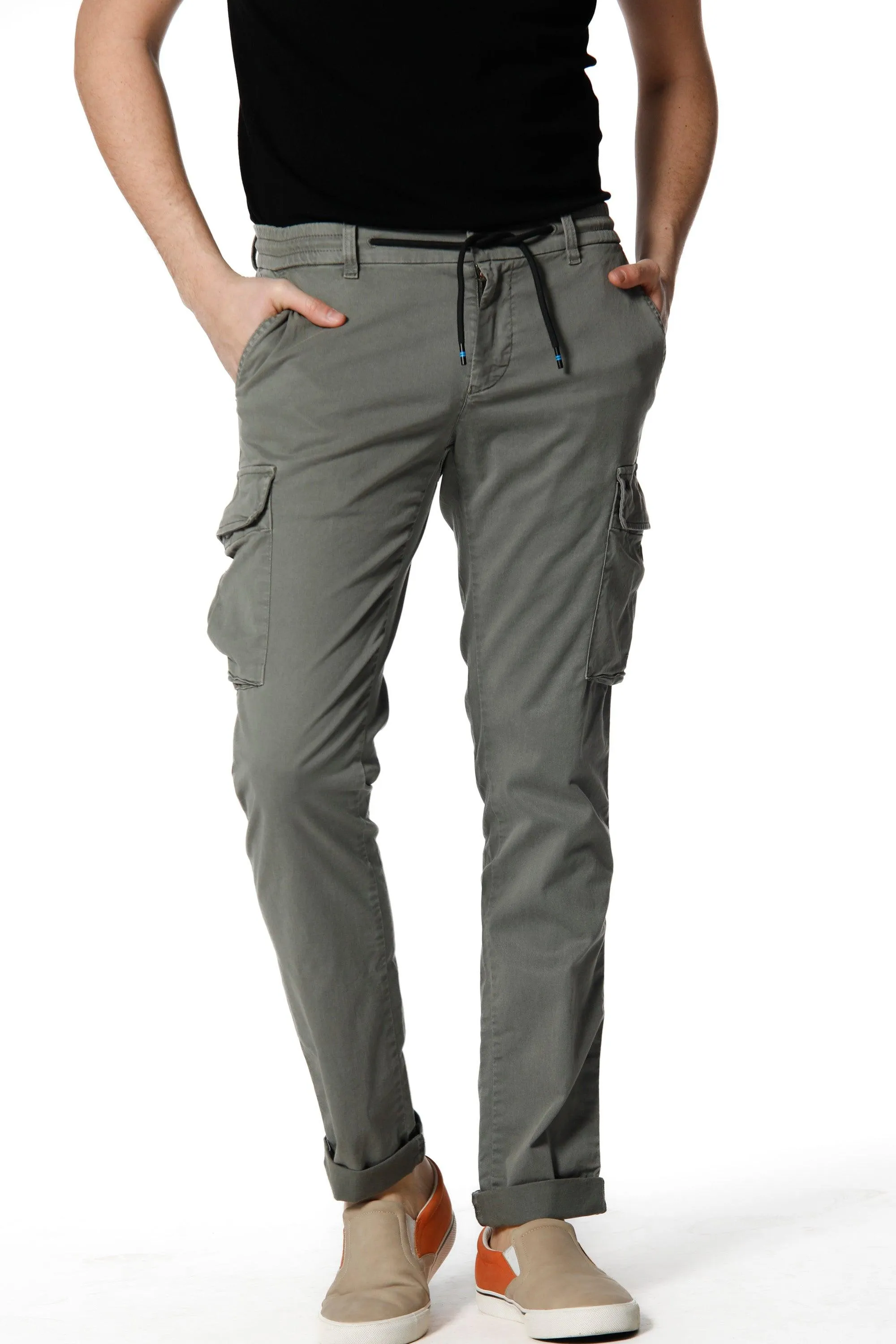 Chile Jogger pantalone cargo uomo in twill di cotone extra slim fit