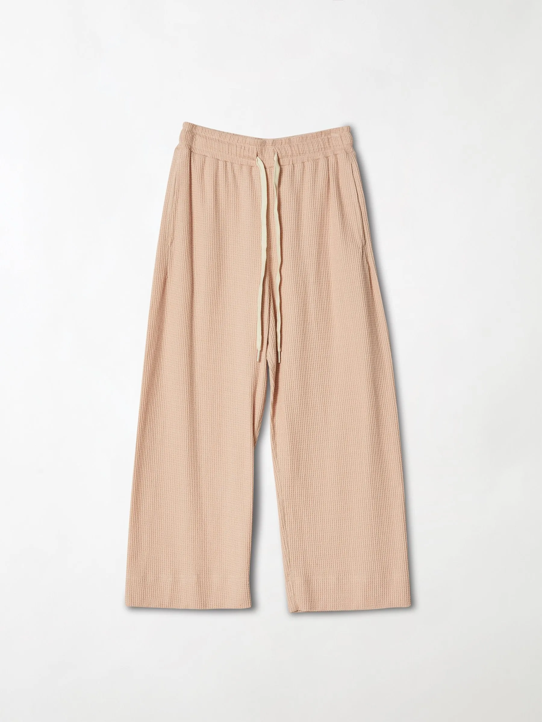 classic waffle wide leg pant