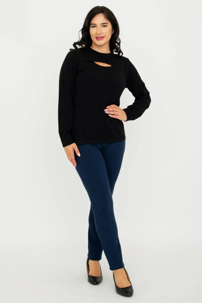 Daisy Top, Black, Cotton