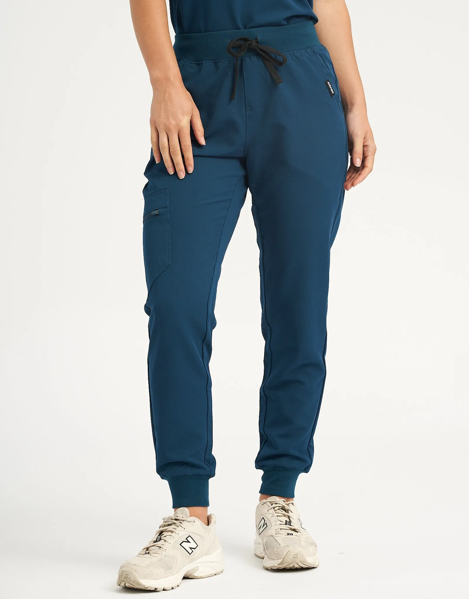 Gibraltar Blue Crewneck Top and Scrub Jogger Set