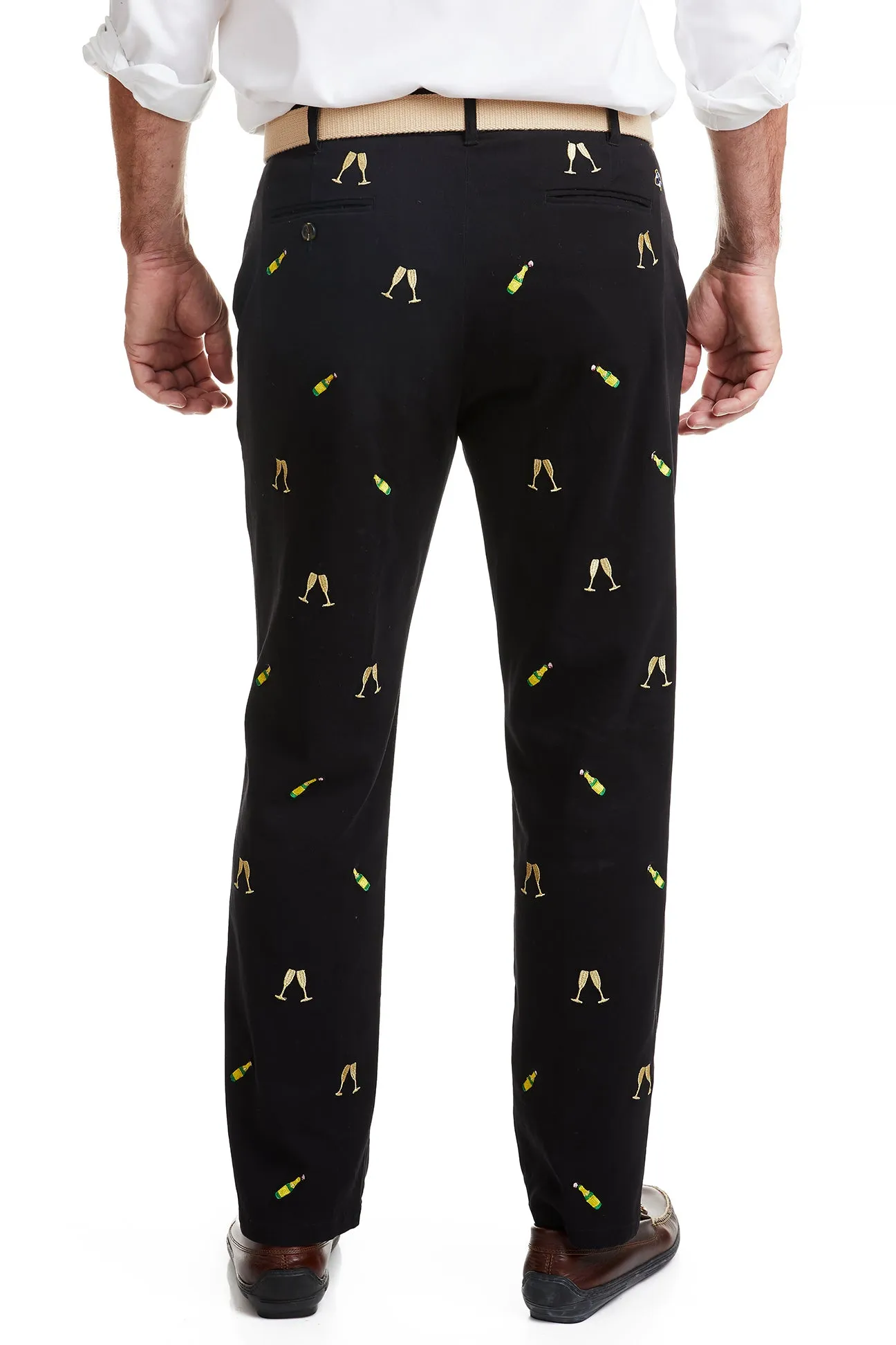 Harbor Pant Black with Champagne Toast