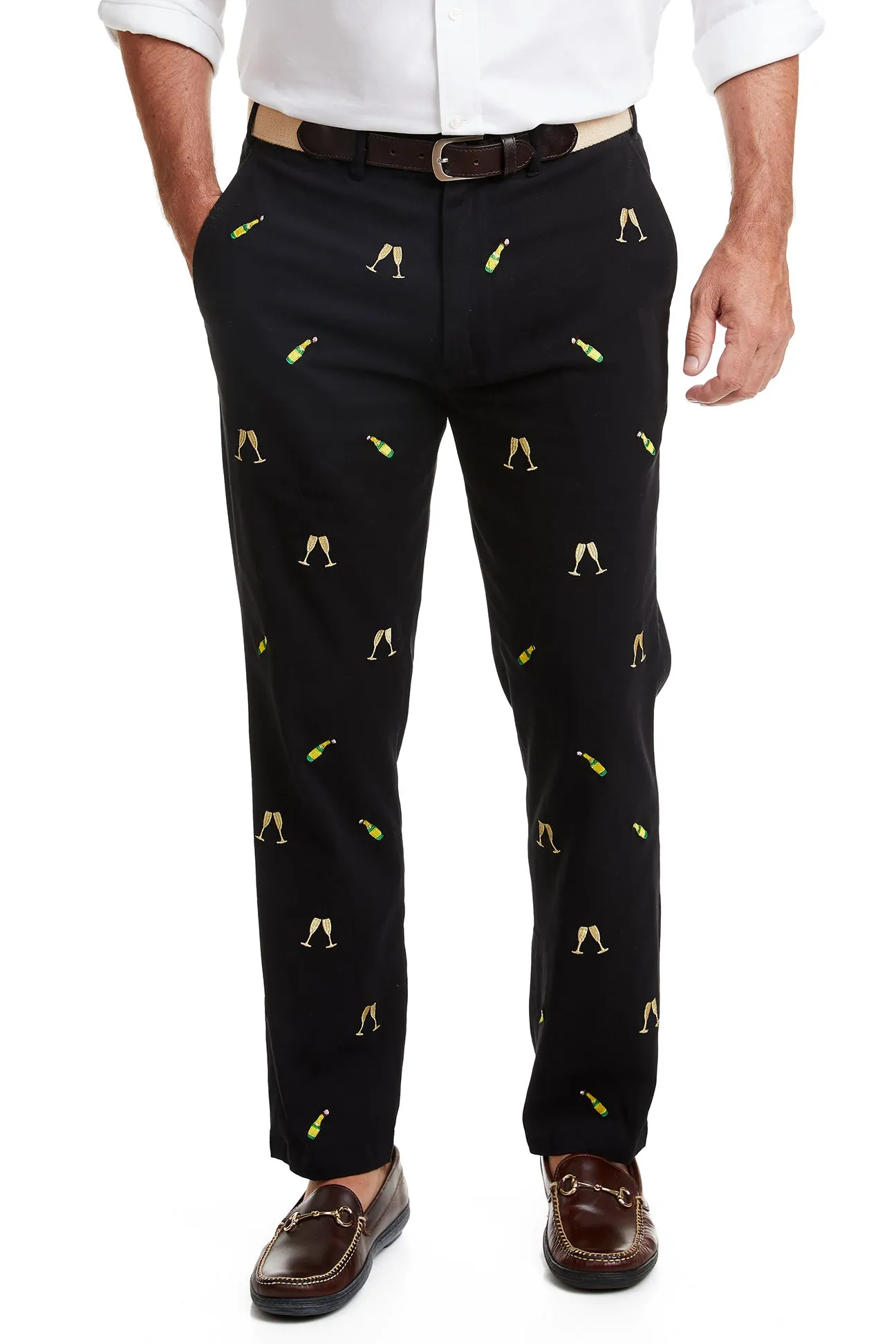 Harbor Pant Black with Champagne Toast