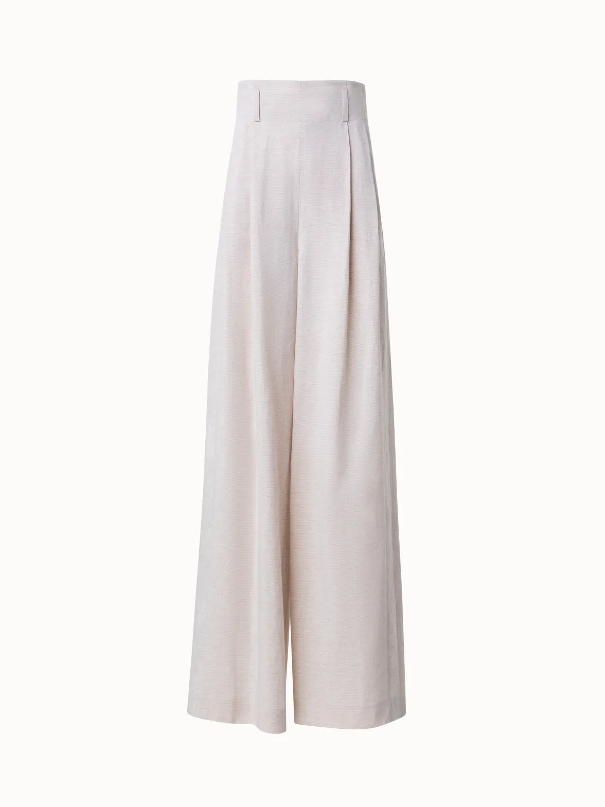 High Waisted XL Wide Leg Pants in Stretch Linen