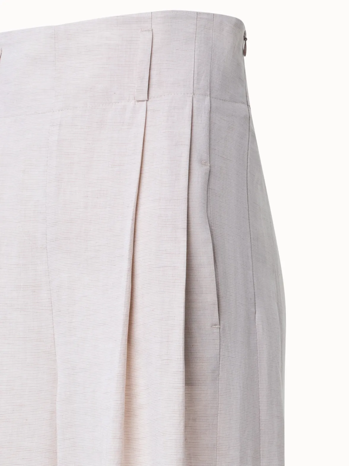 High Waisted XL Wide Leg Pants in Stretch Linen