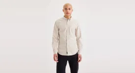 Men's Slim Fit 2 Button Collar Shirt