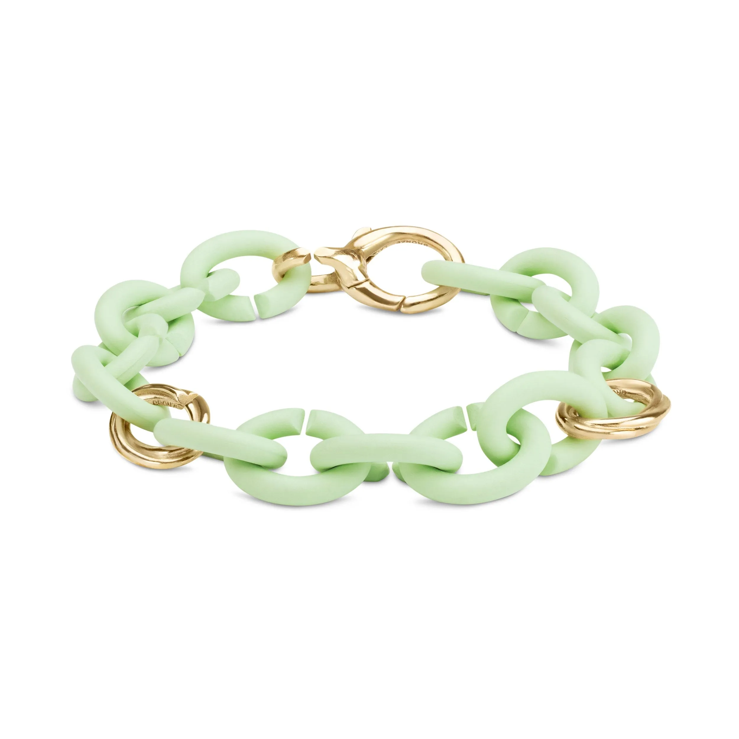 Mint Green Triple Tangle Pop Bronze Bracelet