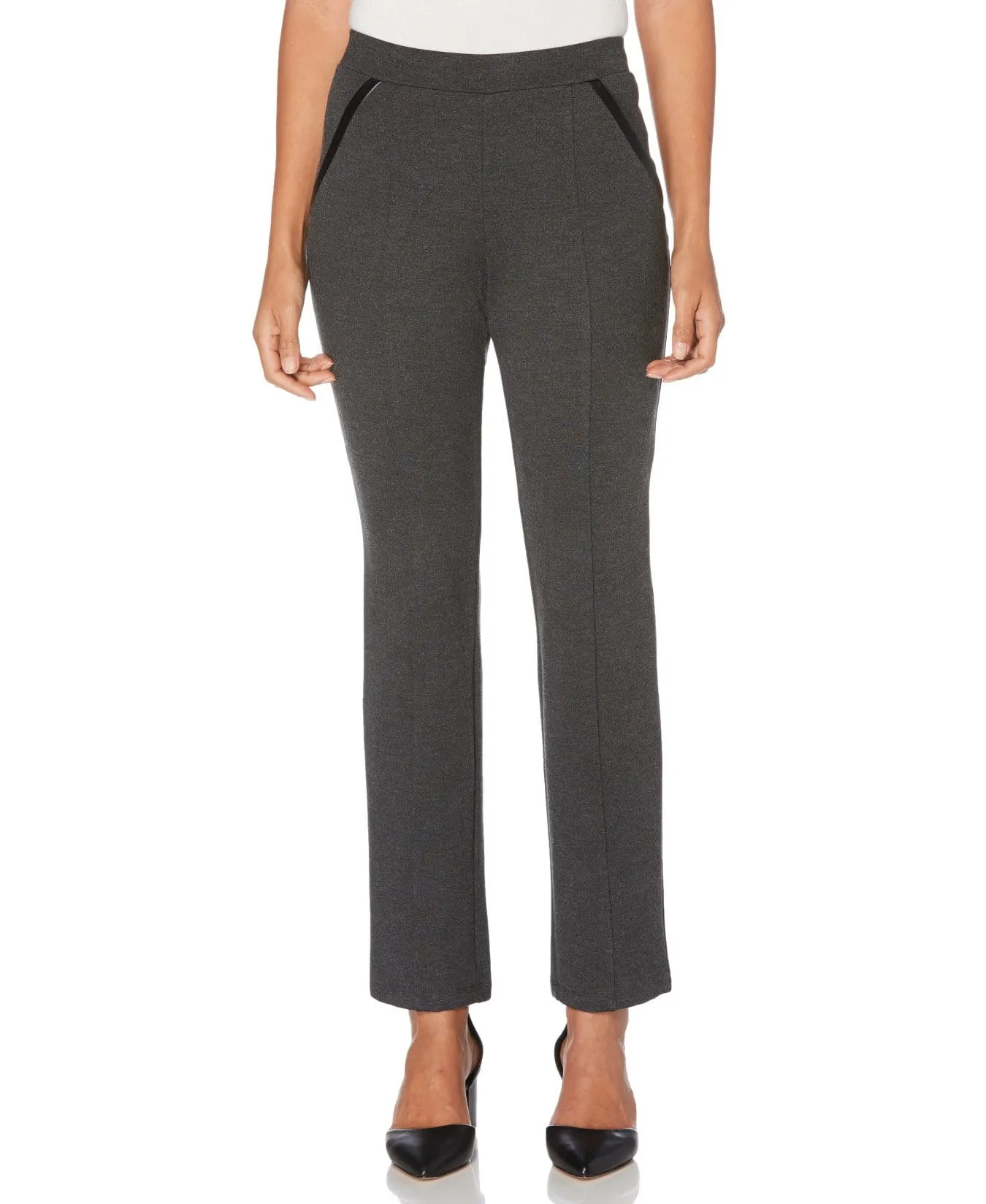 Petite Ponte Knit Slim Leg Pant - Comfort Fit