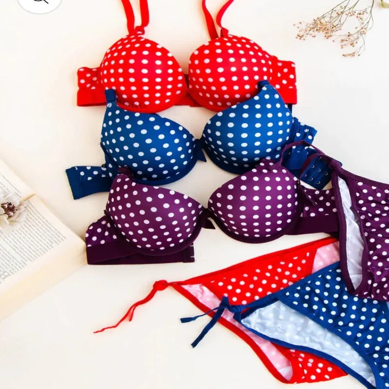 Polka Dotted Bra Panty Set