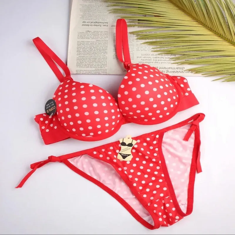 Polka Dotted Bra Panty Set