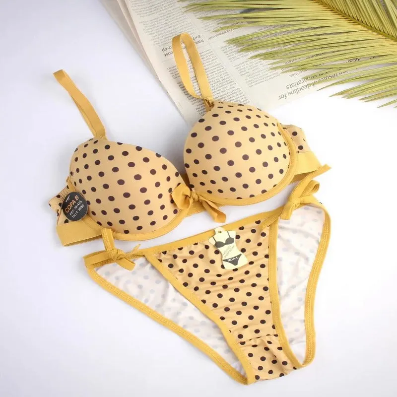 Polka Dotted Bra Panty Set