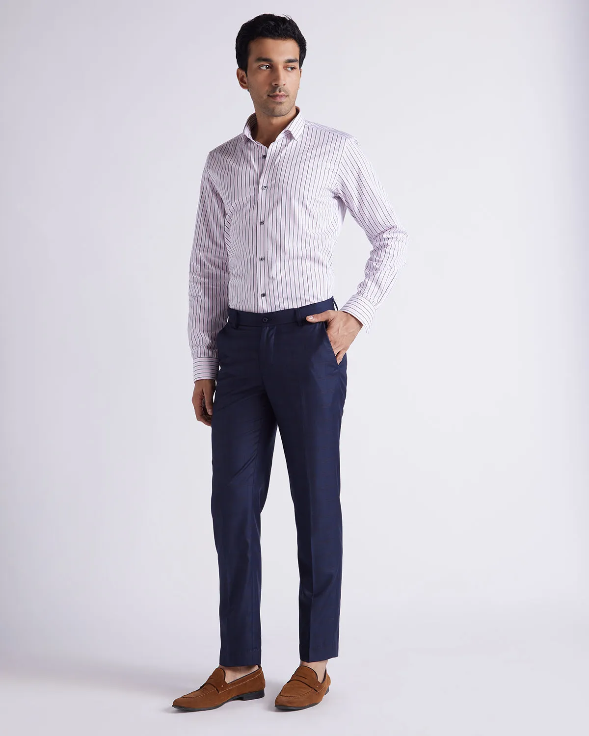 Prodigy Checkered Dress Pants - Navy