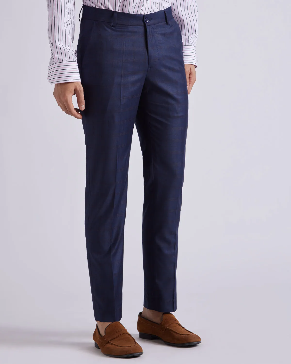 Prodigy Checkered Dress Pants - Navy