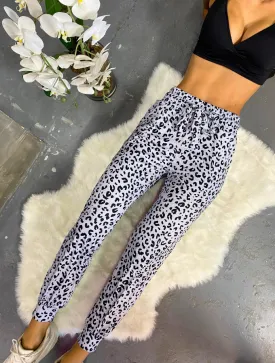 SLATE LEOPARD JOGGERS