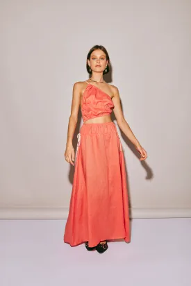 Sure! Heres an optimized title for the product:

Elegant Coral Te Amo Linen Maxi Dress for Women - Lightweight Summer Fashion

This title includes modifiers that enhance its appeal while maintaining clarity about the product.