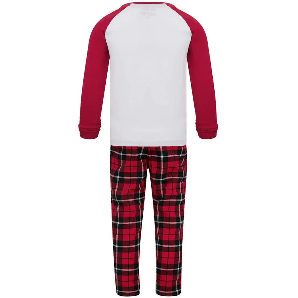 Tokyo Laundry Reindeer 2 Piece Girls Christmas Pyjama Set - Red