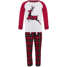 Tokyo Laundry Reindeer 2 Piece Girls Christmas Pyjama Set - Red